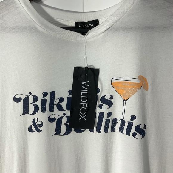 Wildfox NWT’s t-shirt; ‘Bikinis & Bellinis, Size Small - Picture 6 of 10